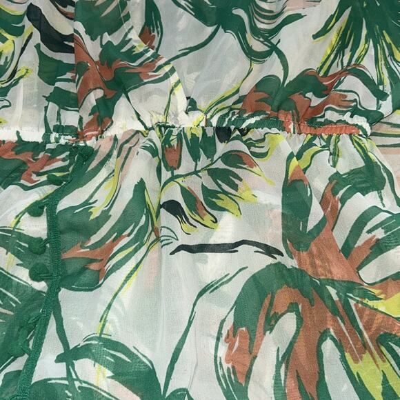 Woman’s Club Z Collection Leaf Print Coverup Size Large - Picture 9 of 9